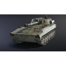 2S1 Gvozdika Low-Poly 3D